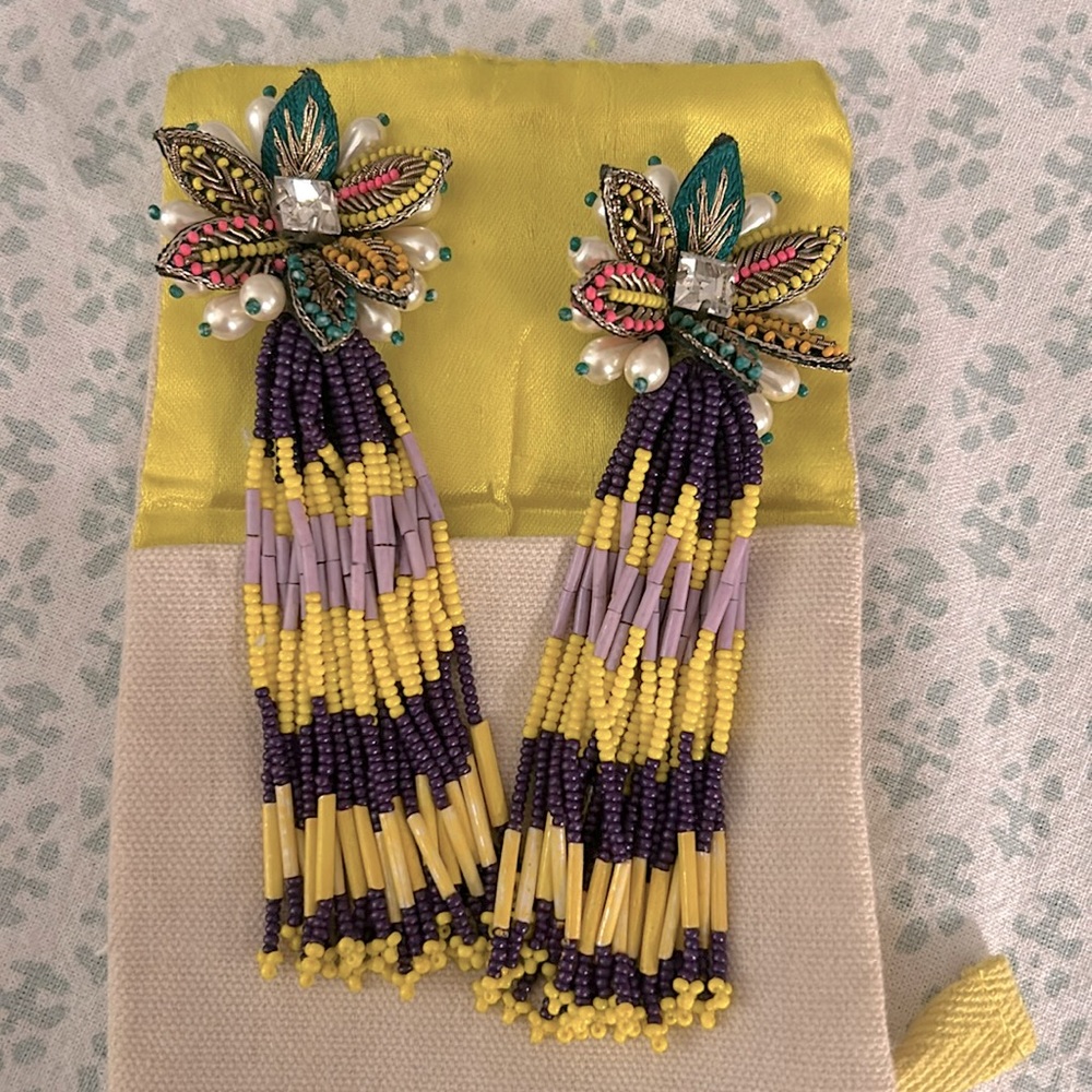 Maryjane Claverol Beaded Statement Earrings